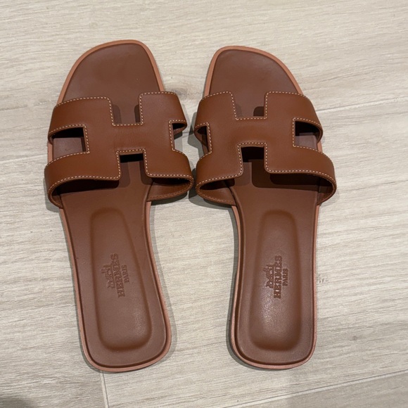 Hermes Shoes - Hermes Brown Sandals